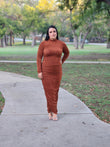 Silky Smooth Long Sleeves Dress -Cooper