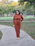 Silky Smooth Long Sleeves Dress -Cooper