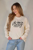 She is Strong Proverbs 31 25 Long Sleeve Tee