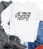 She is Strong Proverbs 31 25 Long Sleeve Tee