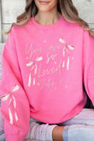 Pink Bow You Are So Loved Graphic Sweatshirt