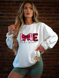 PLUS - Red Love Like Jesus Graphic Sweatshirt